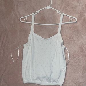 WHITE KNITTED CAMI